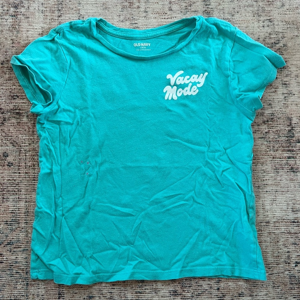 Old Navy Aqua 'Vacay Mode' Kids Tee